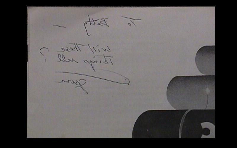 UNIVAC手册签名| John Mauchly给Jean Jennings Bartik的留言. 珍的昵称是“贝蒂”.(由Jean JENNINGS Bartik计算机博物馆提供)