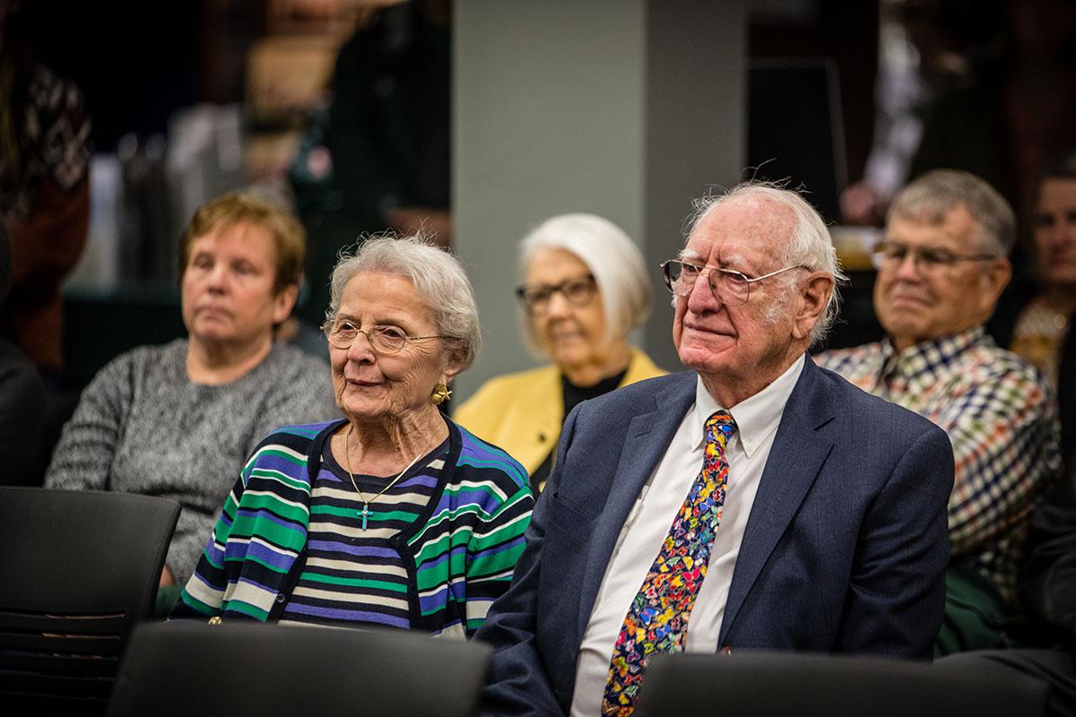 Former President B.D. Owens and his wife, Sue, attended a celebration of the Owens Library's 40th anniversary in March 2023.