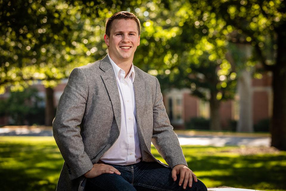 Dannen Merrill, a 2015 Northwest graduate, has returned to Maryville as a partner of the accounting firm Marsh, Espey and Merrill. (Photo by Todd Weddle/Northwest Missouri State University)
