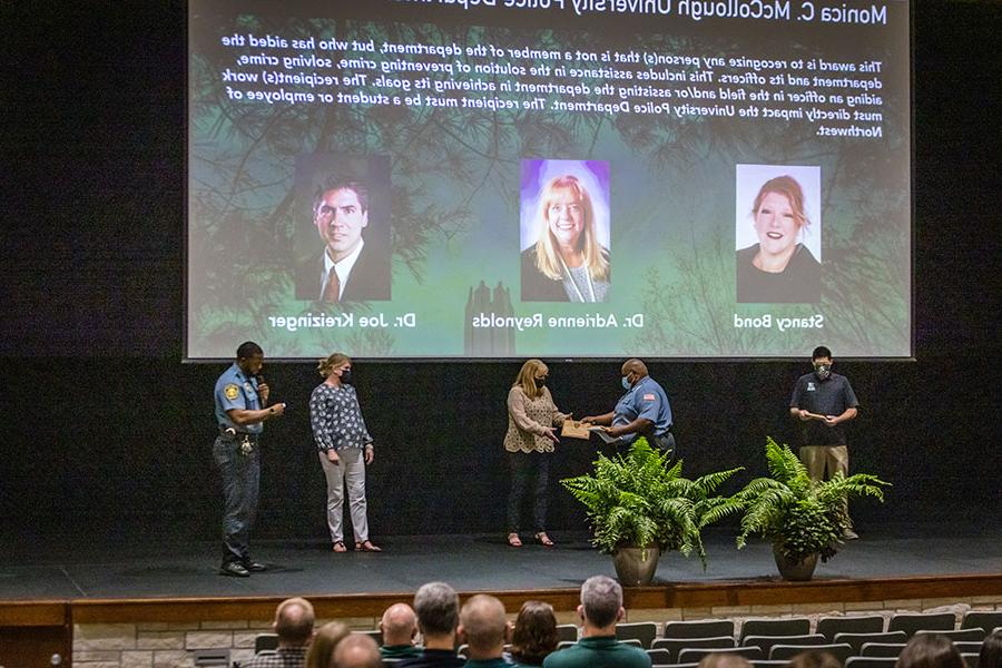 Three faculty members receive inaugural McCullough Award from UPD