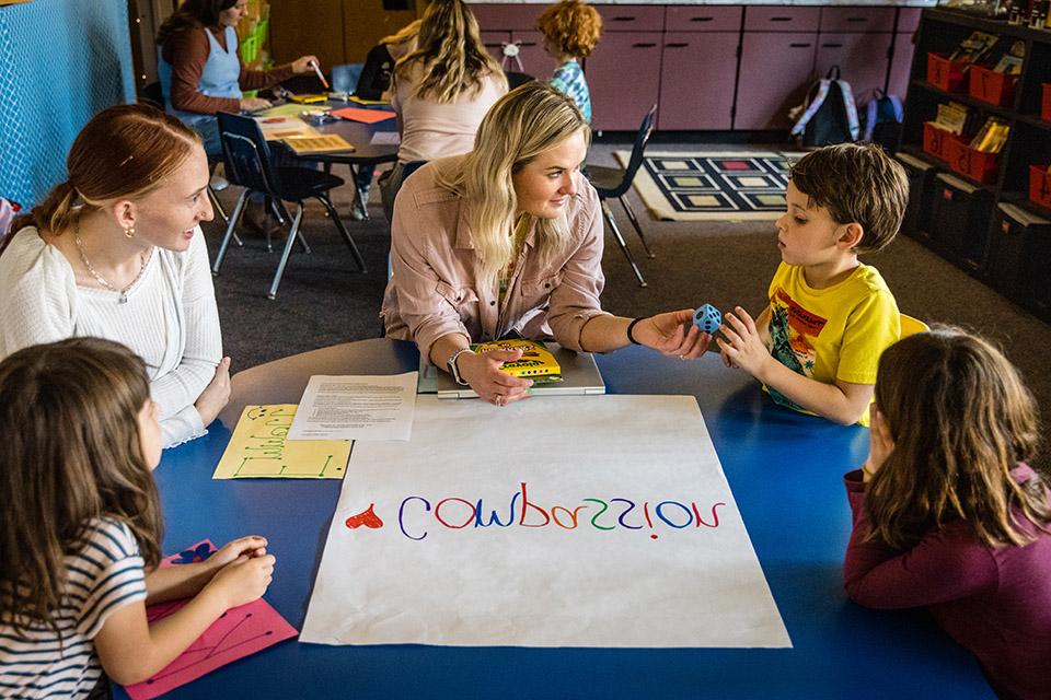 Early childhood majors, Horace Mann students collaborate on compassion project