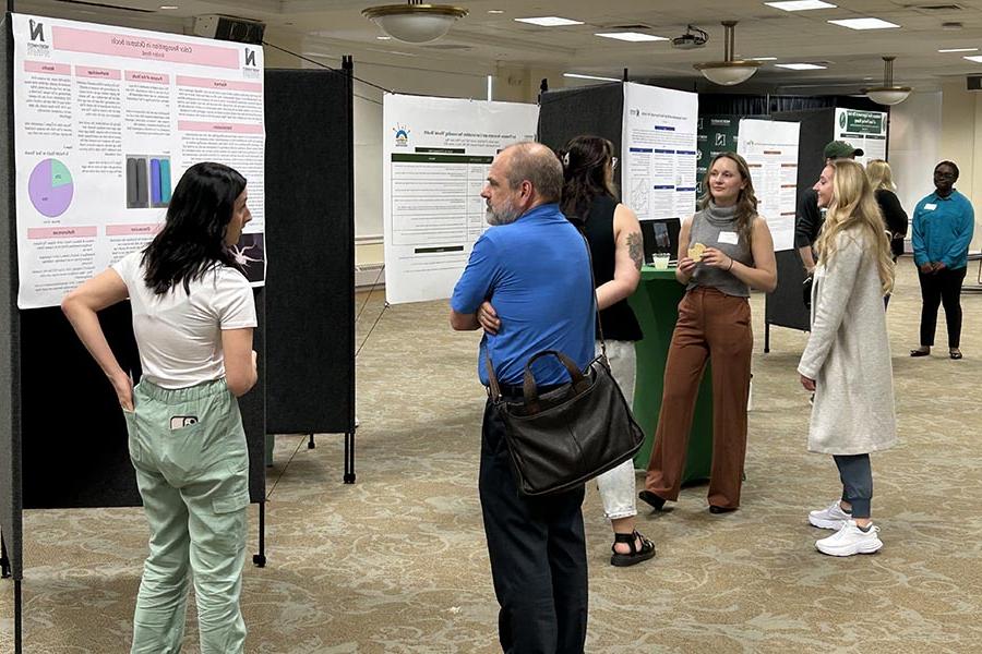 Students presented academic posters in the Student Union Ballroom during the annual Celebration of Scholars. (Northwest photos)