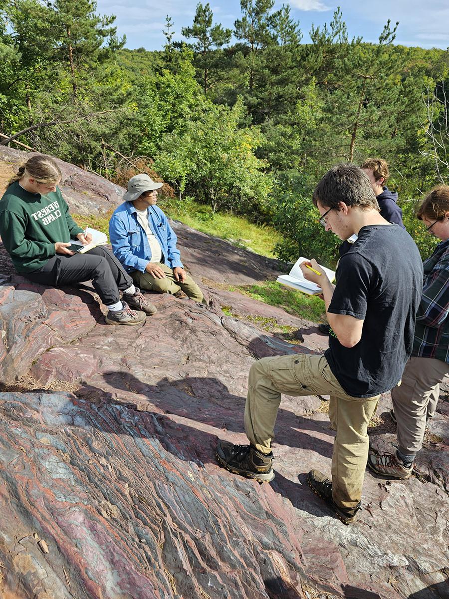 Northwest students made several stops throughout the travel experience to search for fossils and study geological features.