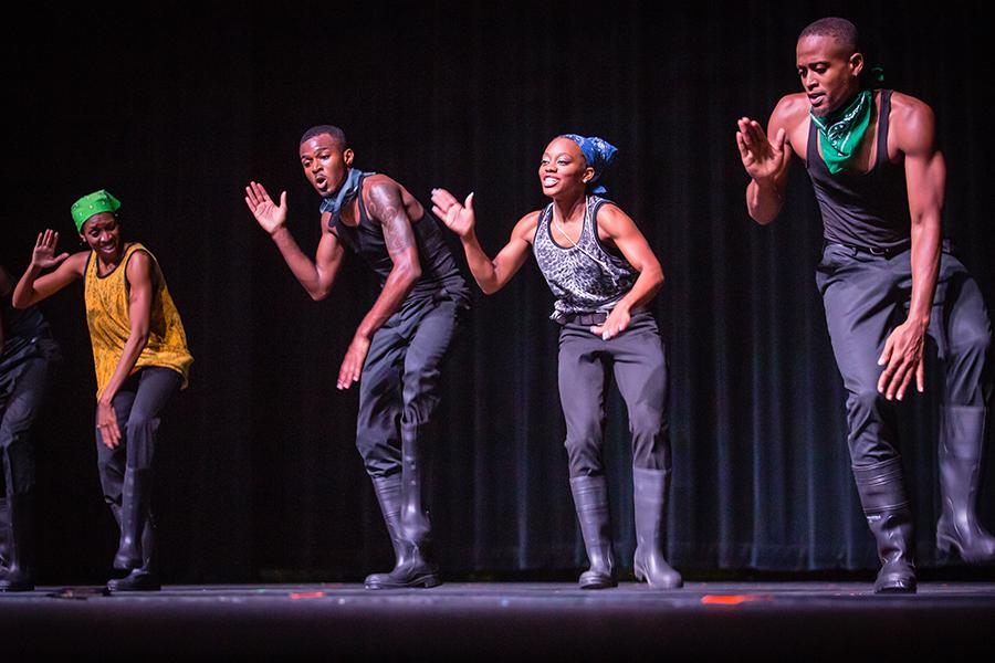 Step Afrika! — pictured here during a 2017 performance at Northwest — will return to the University on Jan. 31. (Photo by Todd Weddle/Northwest Missouri State University)